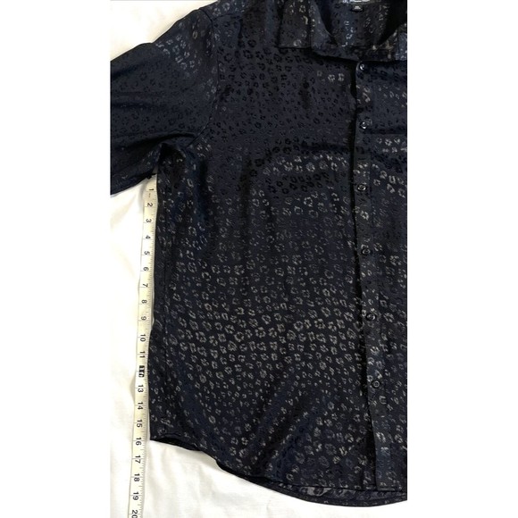 INC.  Men's Black Button Silky Shirt SIZE XXL NEW - Picture 10 of 16